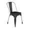 Flash Furniture Aged Black Metal Stack Chair-Black Poly Resin Seat CH-31230-BQ-PL1B-GG - alternate 7